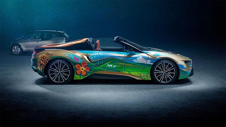 خودرویی هنری با اسم ب ام و i8 4 Elements